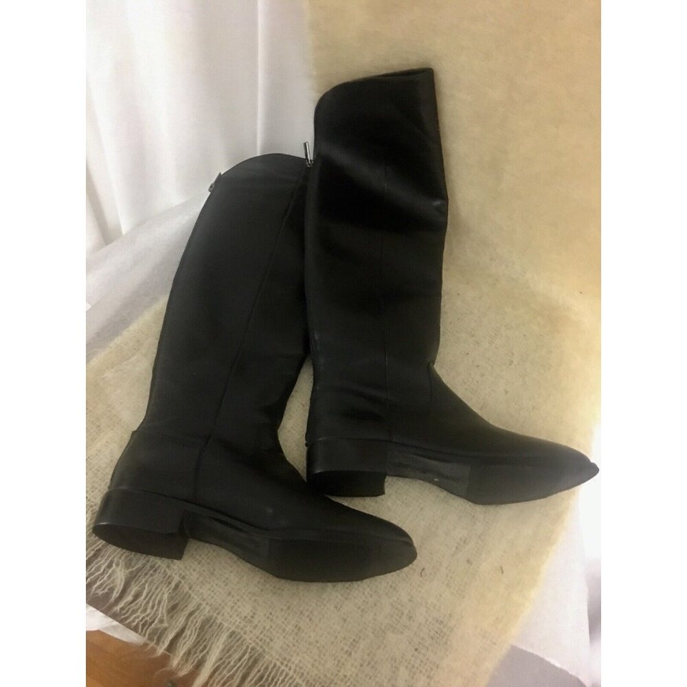 Saks Fifth Avenue Tall Boots By BLACK - Black Soft Leather US SZ  7.5 EUR  37.5